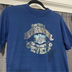 VTG 70s Quote Funny Joke Innapropriate Drunk Faced Script T Shirt Photographer